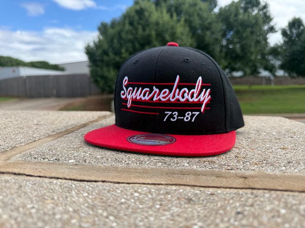 GM Squarebody  73-87 Snapback Trucker Embordiered Hat - Classic Chevy GM GMC Truck Apparel for Men and Women 9 options to choose from!!