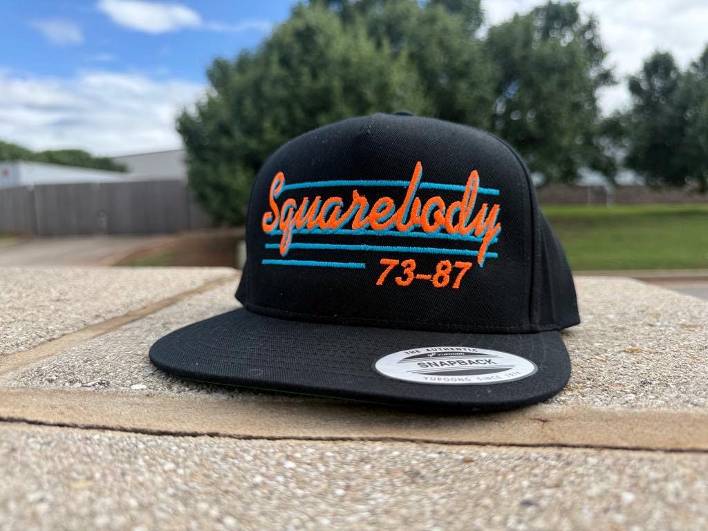 GM Squarebody 73-87 Snapback Trucker Embordiered Hat - Classic Chevy GM GMC Truck Apparel for Men and Women 9 options to choose from!!