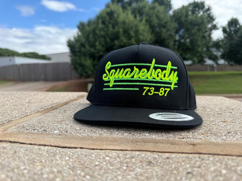 GM Squarebody  73-87 Snapback Trucker Embordiered Hat - Classic Chevy GM GMC Truck Apparel for Men and Women 9 options to choose from!!