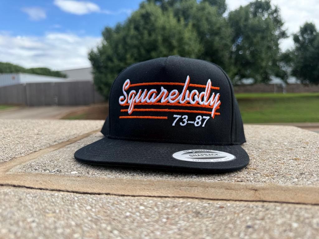 GM Squarebody  73-87 Snapback Trucker Embordiered Hat - Classic Chevy GM GMC Truck Apparel for Men and Women 9 options to choose from!!