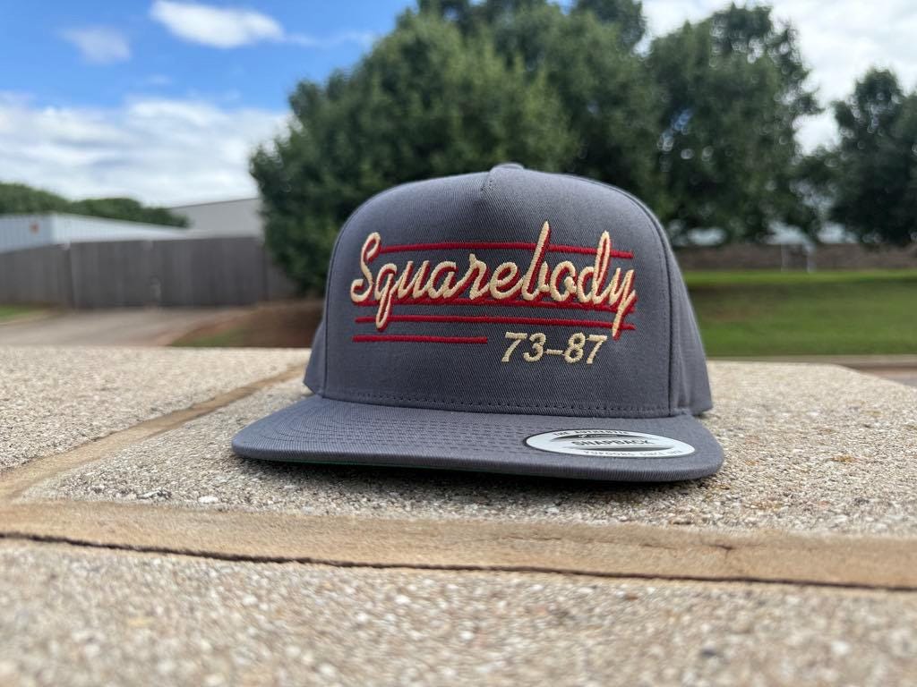 GM Squarebody  73-87 Snapback Trucker Embordiered Hat - Classic Chevy GM GMC Truck Apparel for Men and Women 9 options to choose from!!