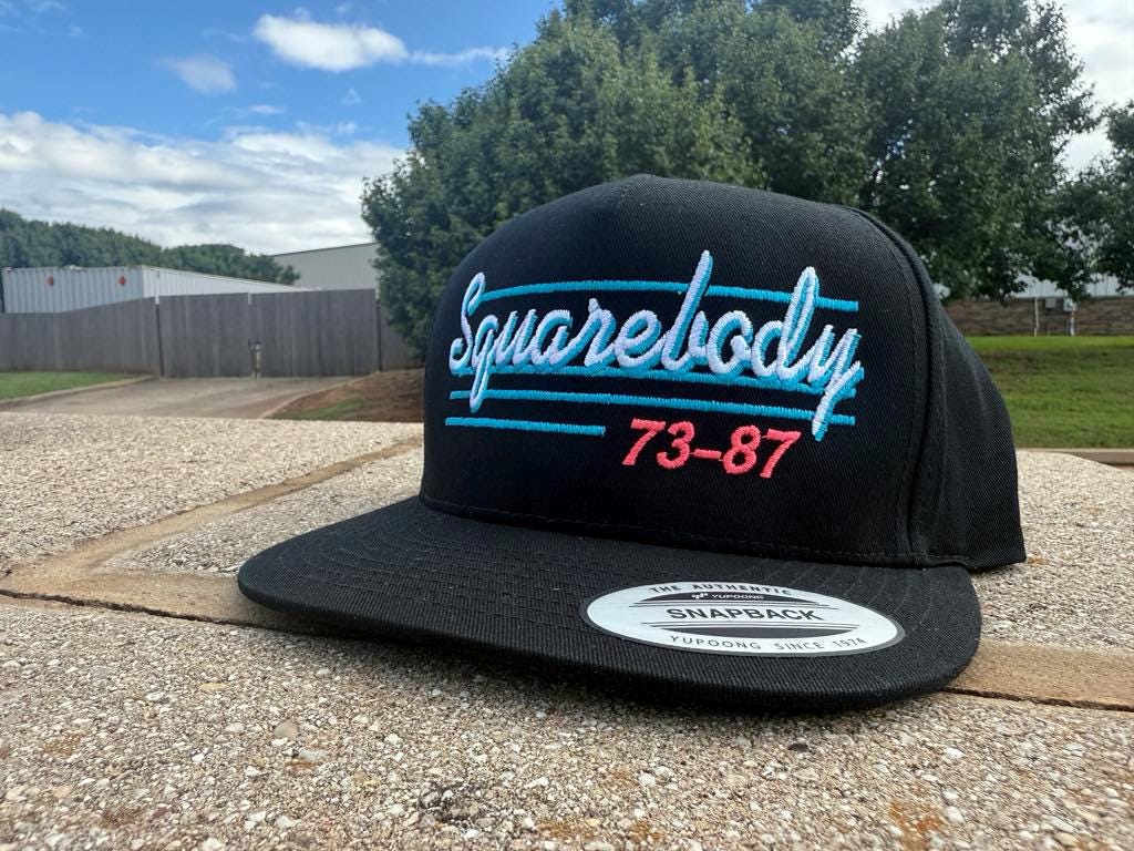 GM Squarebody  73-87 Snapback Trucker Embordiered Hat - Classic Chevy GM GMC Truck Apparel for Men and Women 9 options to choose from!!