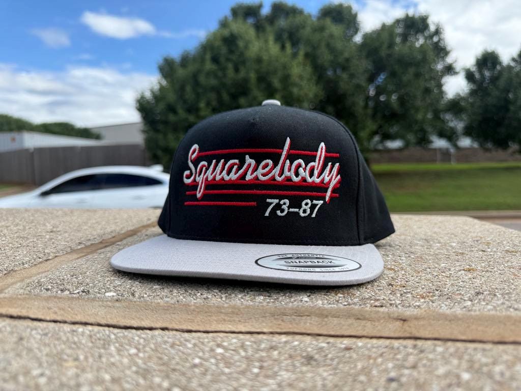 GM Squarebody  73-87 Snapback Trucker Embordiered Hat - Classic Chevy GM GMC Truck Apparel for Men and Women 9 options to choose from!!