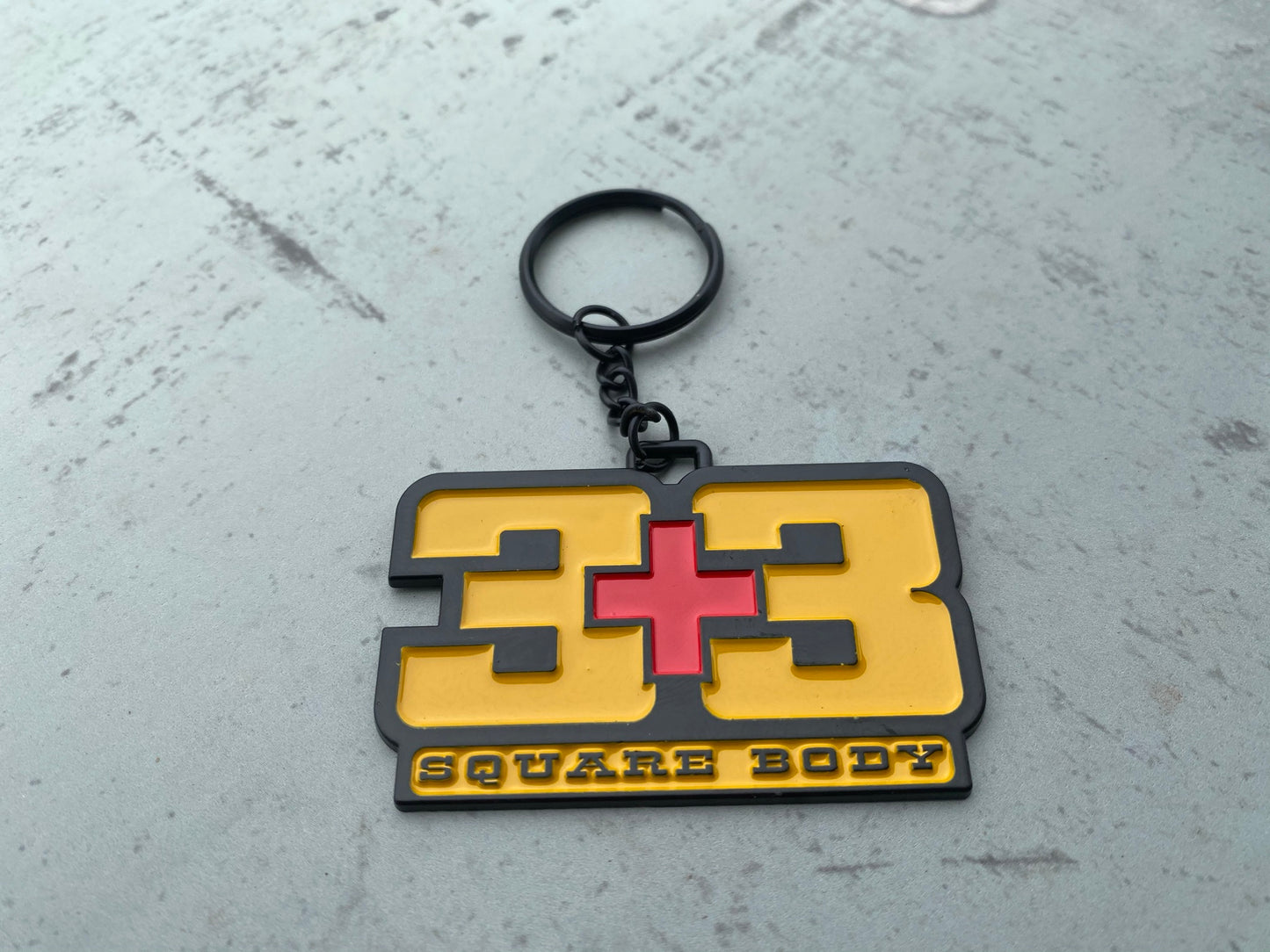 Chevy GMC truck c10 Square Body 3+3 - Metal Keychain