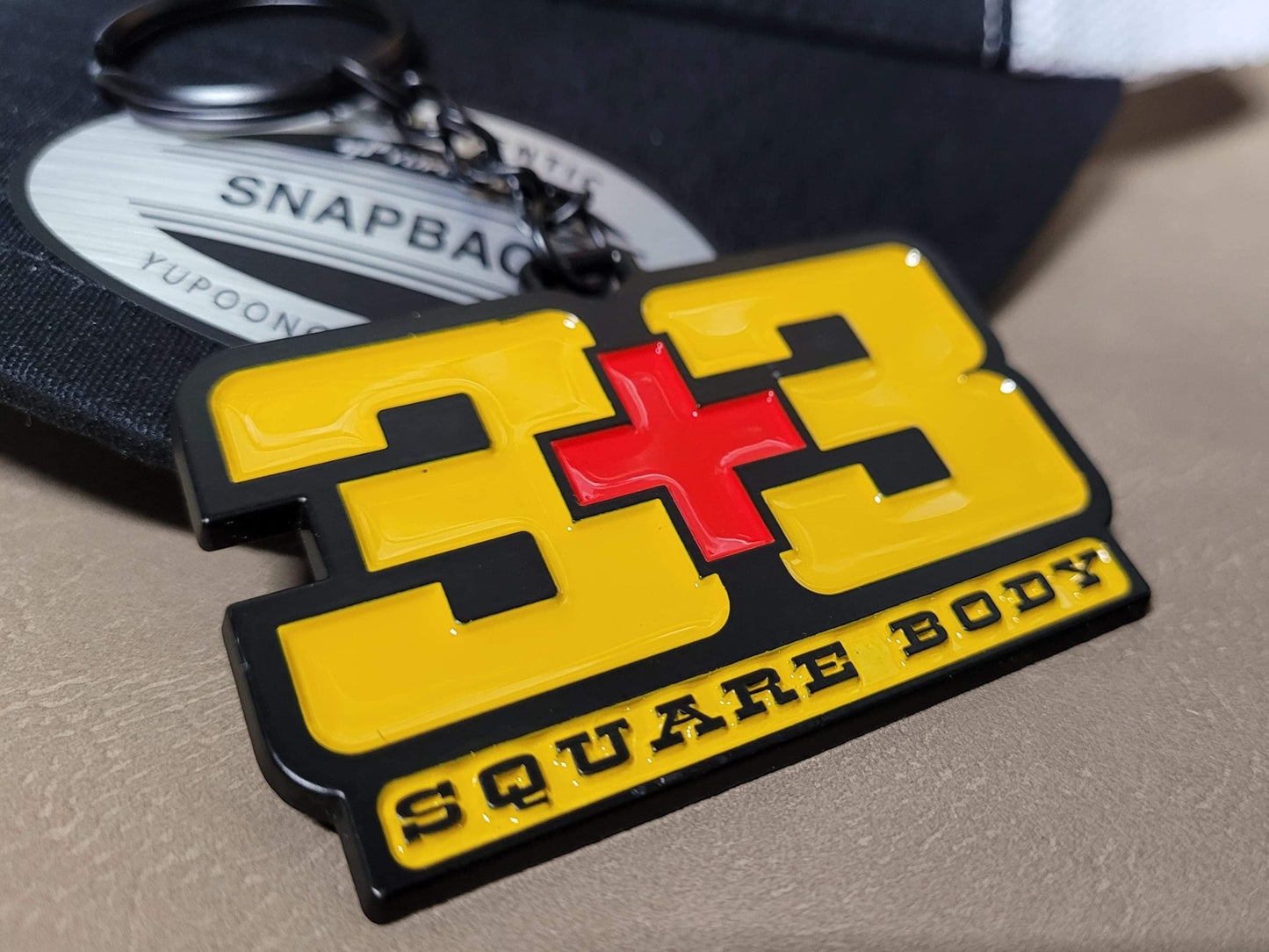 Chevy GMC truck c10 Square Body 3+3 - Metal Keychain