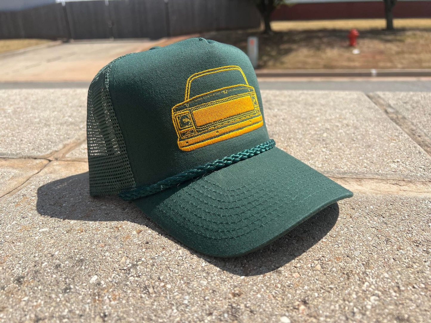 Vintage Squarebody Roundeye GMC Chevy Truck Mesh Trucker Hat by Oklahoma Customs - 7 Variations Available