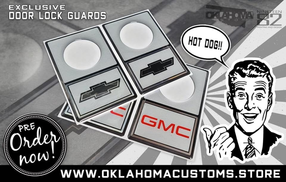 Chevy GMC truck c10 Square Body Door Lock Guards