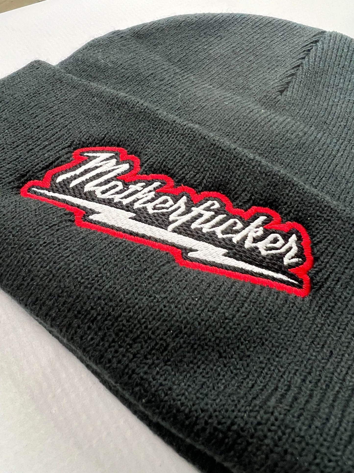 Motherfucker tool beanie Milwaukee emboridered logo black/white winter Winter