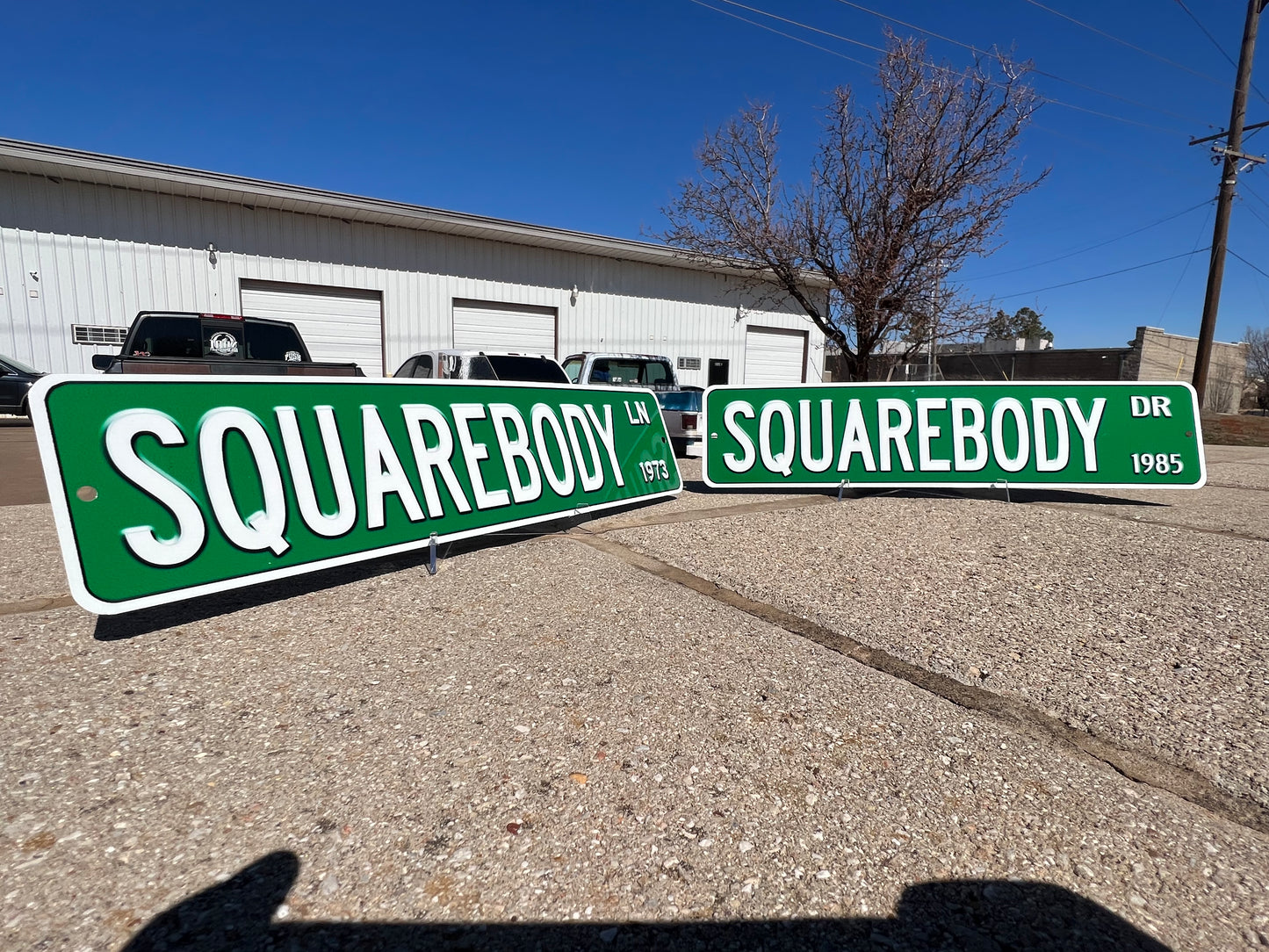 Custom Chevy GMC C10 Squarebody Truck Street Sign - Choose Your Year & Postal Abbreviation - 18x4 Inches - Perfect for Chevy Man Cave Garage