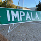 Custom Chevy Impala Street Sign - Choose Your Year & Postal Abbreviation - 18x4 Inches - Perfect for Chevy Man Cave Garage