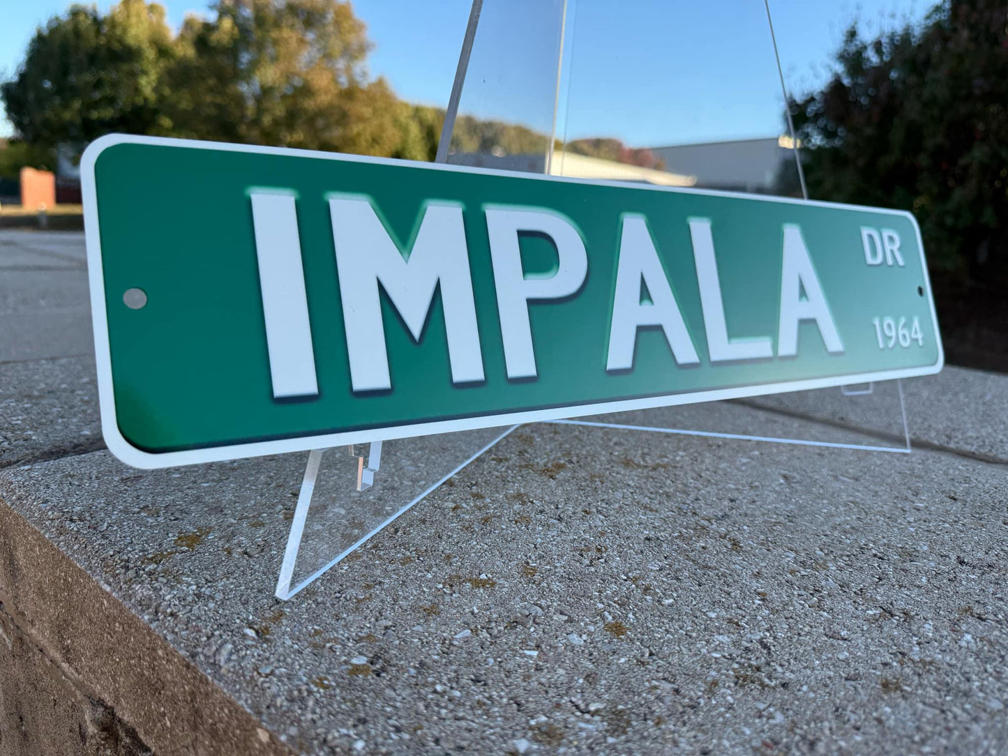 Custom Chevy Impala Street Sign - Choose Your Year & Postal Abbreviation - 18x4 Inches - Perfect for Chevy Man Cave Garage