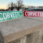 Custom CORVETTE CHEVY VETTE Street Sign - Choose Your Year & Postal Abbreviation - 18x4 Inches - Perfect for Chevy Man Cave Garage