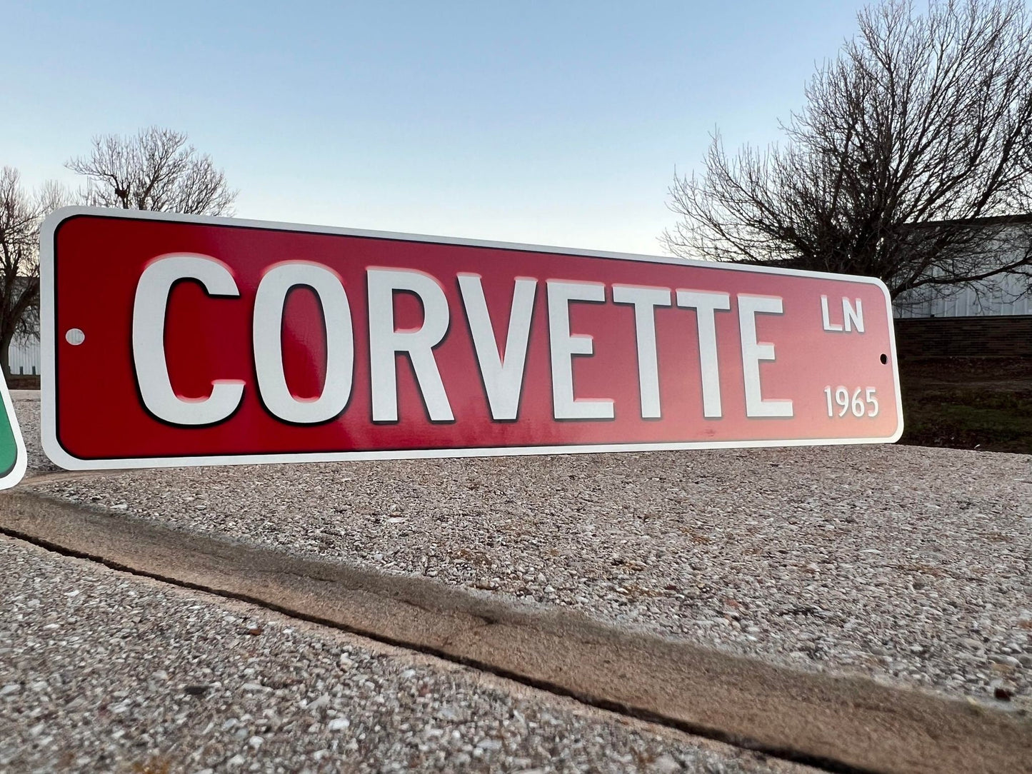 Custom CORVETTE CHEVY VETTE Street Sign - Choose Your Year & Postal Abbreviation - 18x4 Inches - Perfect for Chevy Man Cave Garage