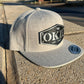 Vintage Style Patch Okie Est 1907 Leather Oklahoma Mesh Trucker Flatbill Hat - Handmade in USA - Outdoor Headwear - 7 Design Variations