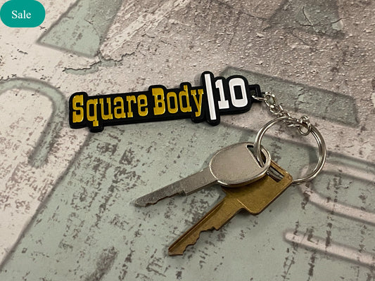 Chevy GMC C10 truck Square Body 10 - Metal Keychain