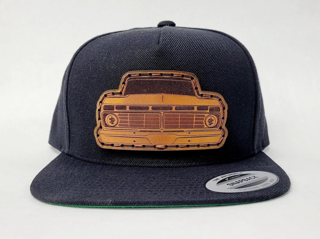 Custom Leather Patch Hats Retro Classics Trucker Snapback Stitched