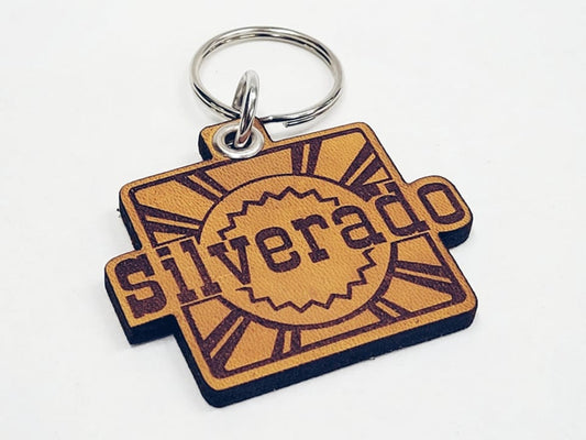 Leather C10 Silverado square body chevy gmc keychain