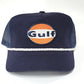 Vintage Gulf patch ROPE snap back hat blue white