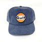 Vintage Gulf patch ROPE snap back hat blue white