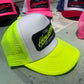 Vintage Chevy Heartbeat of America Neon Snapback Trucker Hat - Foam Mesh Cap with Vibrant Colors - Perfect Gift for Chevy Fans