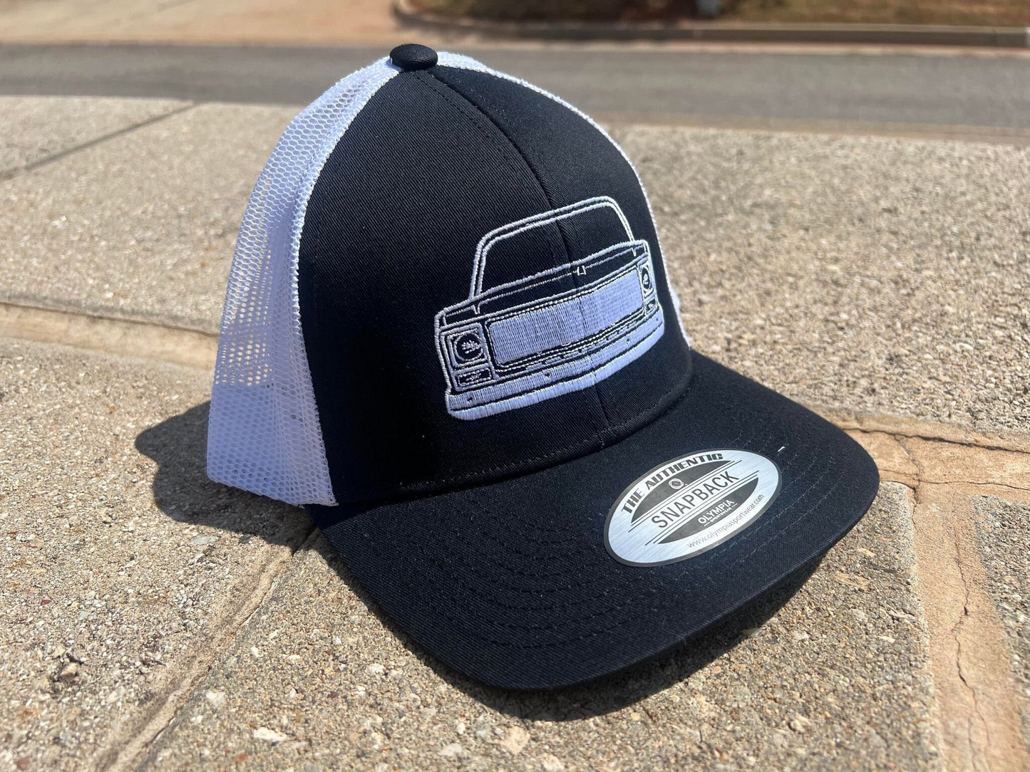 Vintage Squarebody Roundeye GMC Chevy Truck Mesh Trucker Hat by Oklahoma Customs - 7 Variations Available