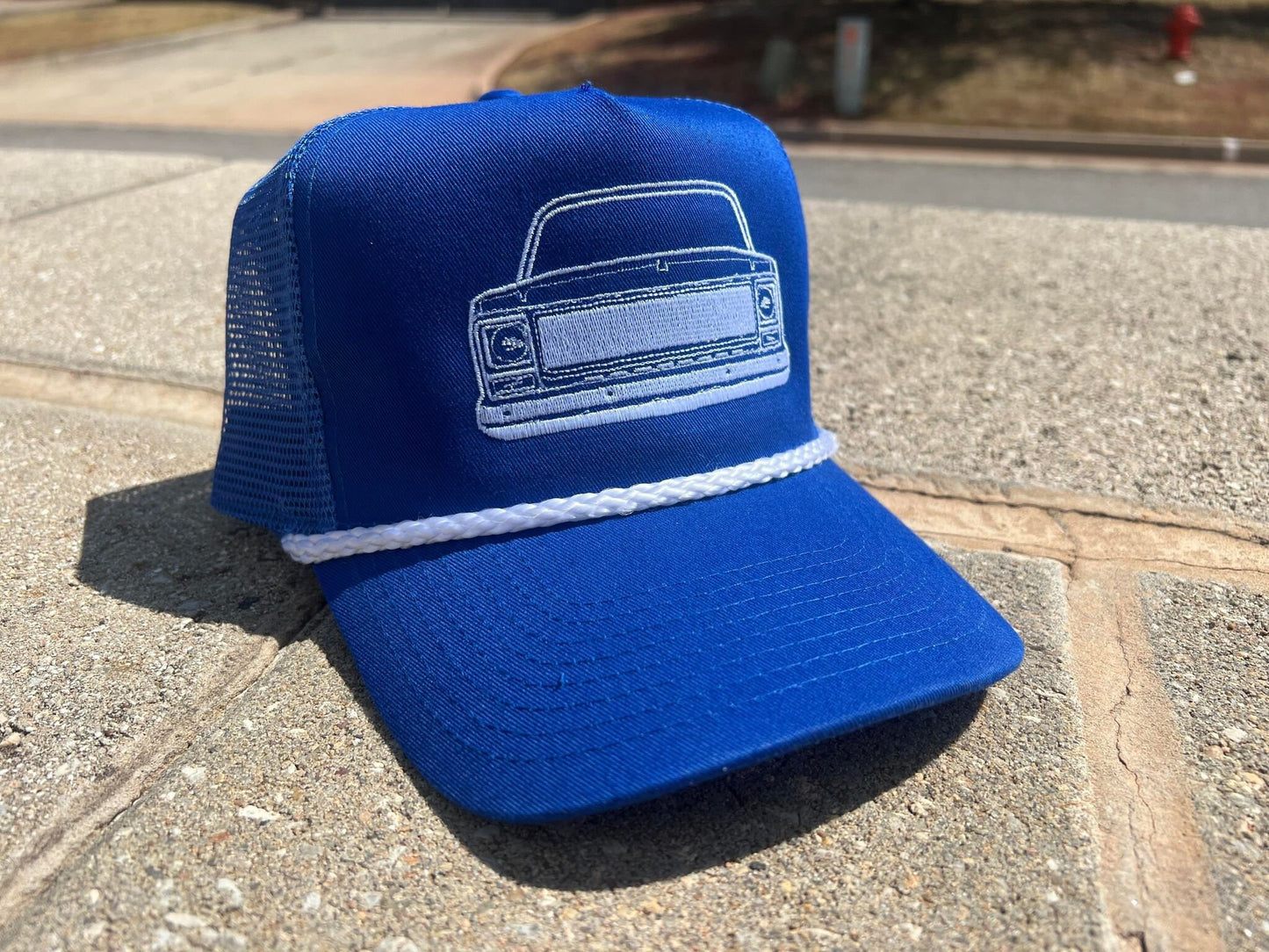 Vintage Squarebody Roundeye GMC Chevy Truck Mesh Trucker Hat by Oklahoma Customs - 7 Variations Available