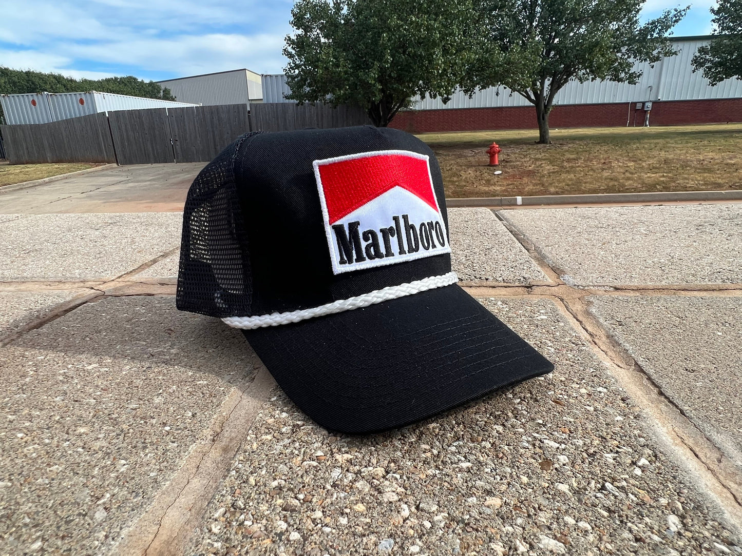 Products Vintage Marlboro cigarette patch TRUCK ROPE snap back