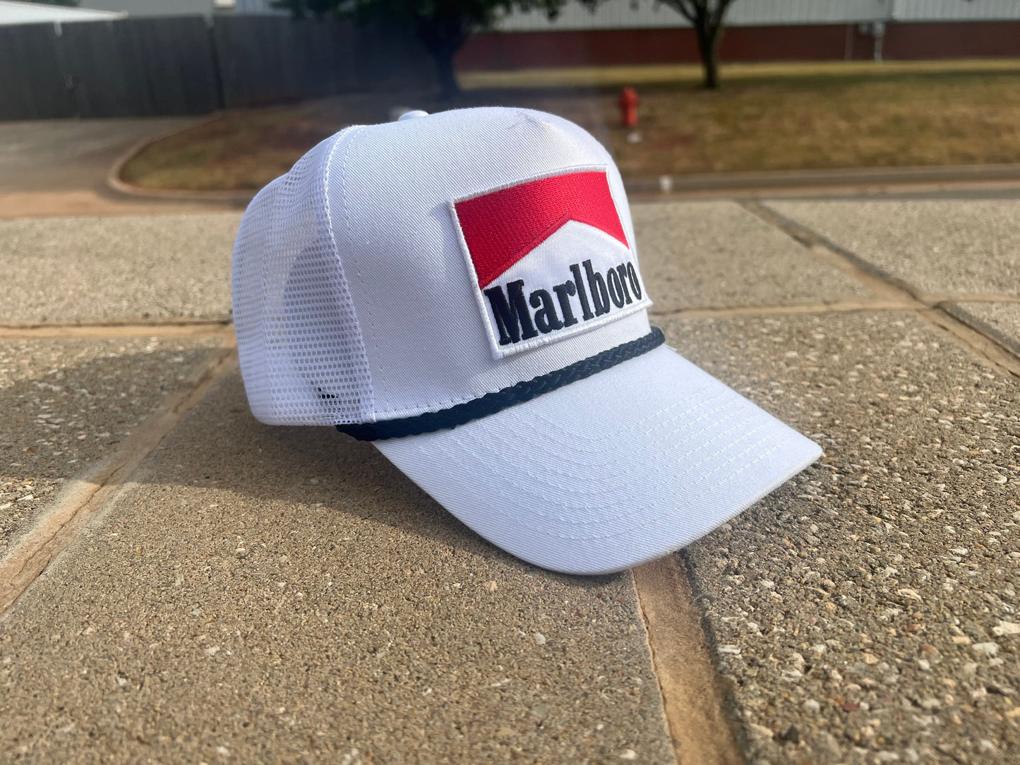 Products Vintage Marlboro cigarette patch TRUCK ROPE snap back