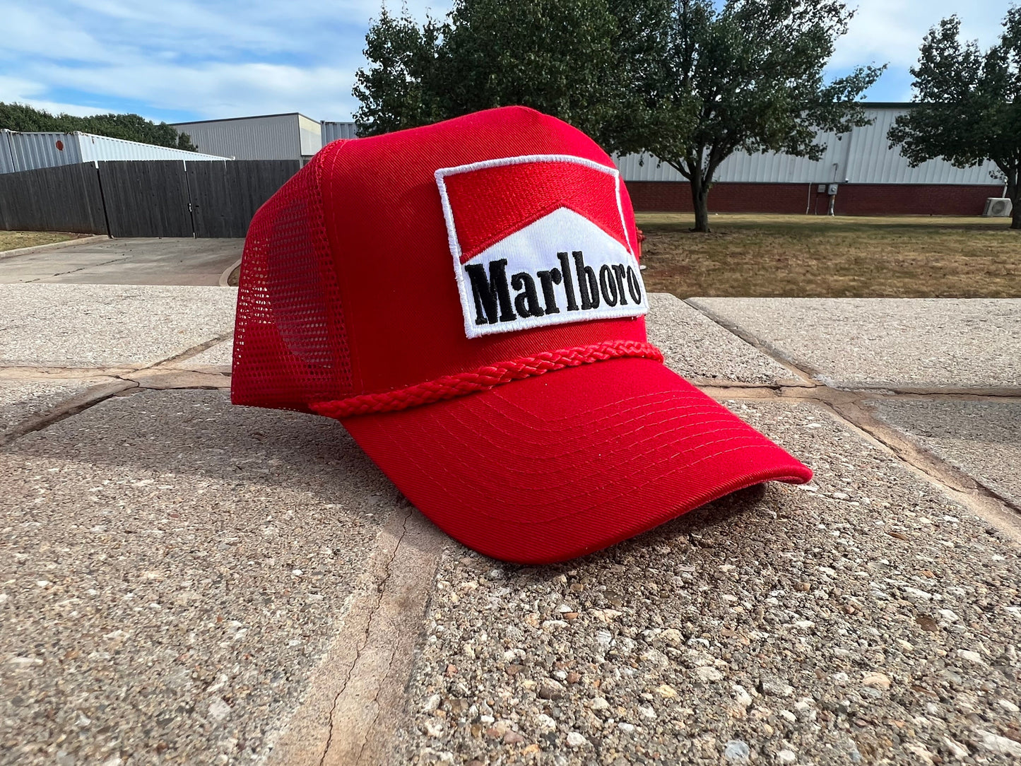 Products Vintage Marlboro cigarette patch TRUCK ROPE snap back