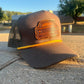 Vintage Leather SQUAREBODY Snapback Hat with Rope and Engraved Patch | Chevy GMC Truck | Multiple Colors
