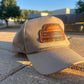 Vintage Leather SQUAREBODY Snapback Hat with Rope and Engraved Patch | Chevy GMC Truck | Multiple Colors