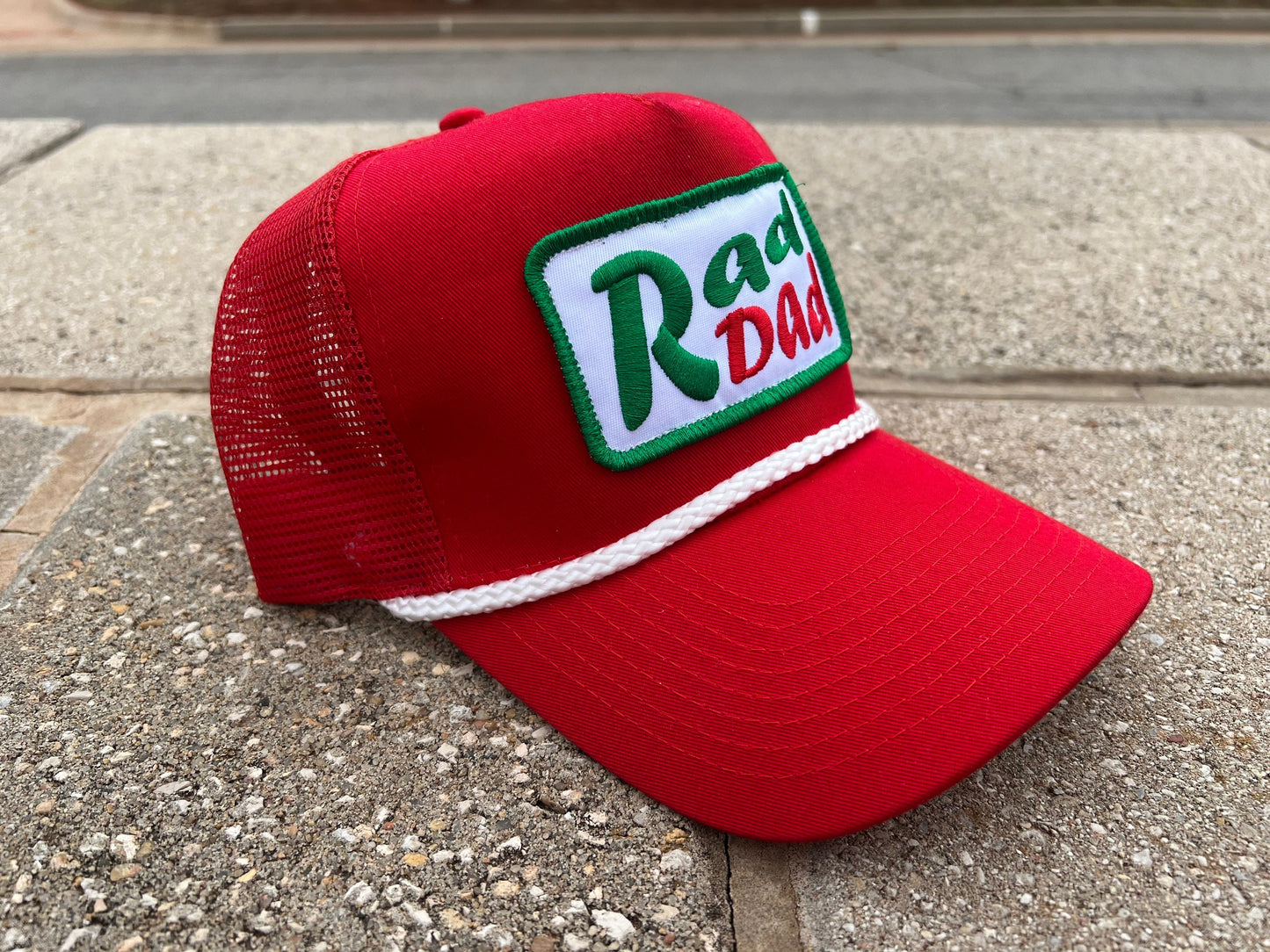 Vintage Style RAD DAD Beer Patch Rope Trucker Snap Back Hat by Cobra - Perfect for Fathers, Dads, and Beer Lovers