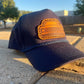Vintage Leather SQUAREBODY Snapback Hat with Rope and Engraved Patch | Chevy GMC Truck | Multiple Colors