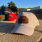 Vintage Leather SQUAREBODY Snapback Hat with Rope and Engraved Patch | Chevy GMC Truck | Multiple Colors
