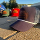 Vintage Leather SQUAREBODY Snapback Hat with Rope and Engraved Patch | Chevy GMC Truck | Multiple Colors