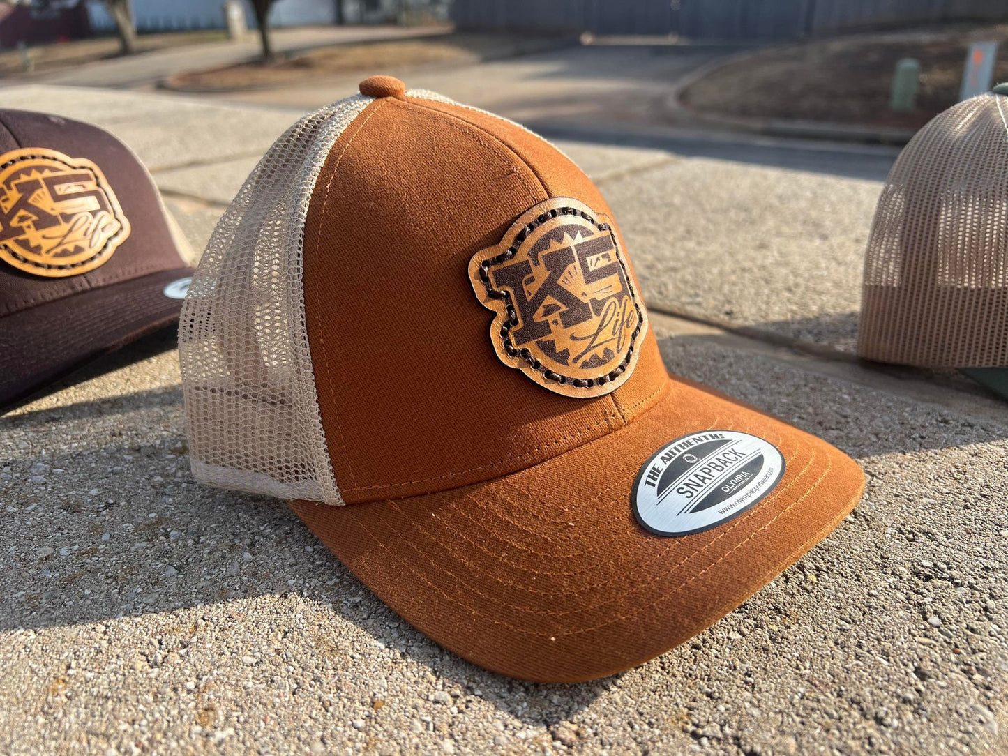 Leather Patch Chevy GMC K5 Blazer Jimmy Silverado Mesh Trucker Hat - Handmade in USA - Snapback - Oklahoma Customs Original