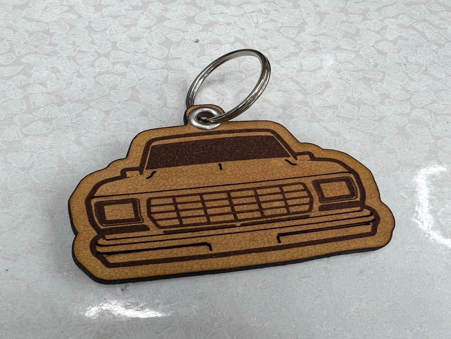 1978-1979 Ford F150 Engraved Leather Keychain - Stylish and Durable Accessory for Classic Car Enthusiasts and a Perfect Gift Idea