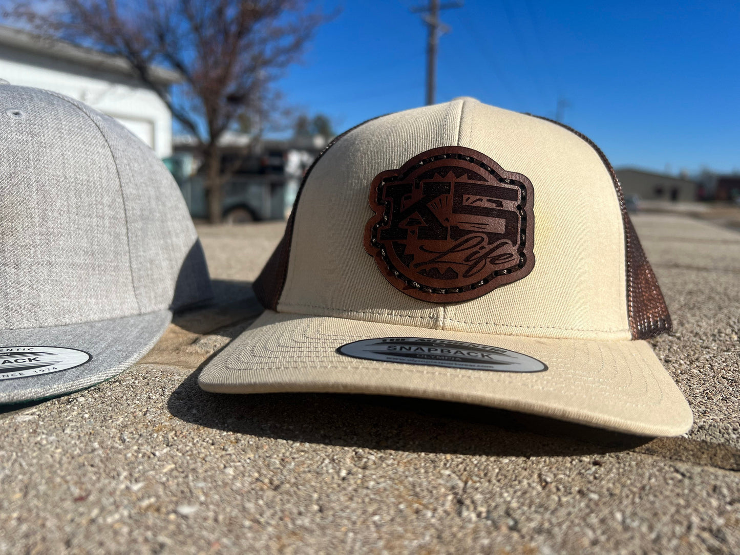 Dark Leather Patch Chevy GMC K5 Blazer Jimmy Silverado Mesh Trucker Hat - Handmade in Oklahoma - Customizable Perfect for Truck Enthusiasts