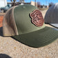 Dark Leather Patch Chevy GMC K5 Blazer Jimmy Silverado Mesh Trucker Hat - Handmade in Oklahoma - Customizable Perfect for Truck Enthusiasts