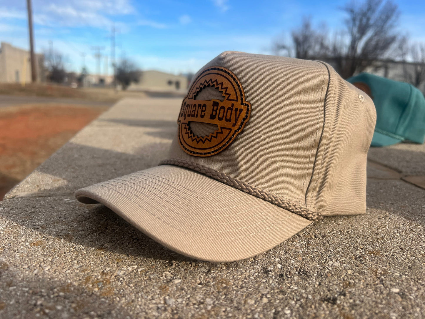 Leather Patch Chevy Squarebody Silverado Hat - Cobra Snap Back Trucker Rope Cap, Classic Truck Enthusiast Gift, Vintage Style