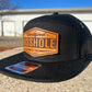 Certified ASSHOLE leather patch flat bill custom hat