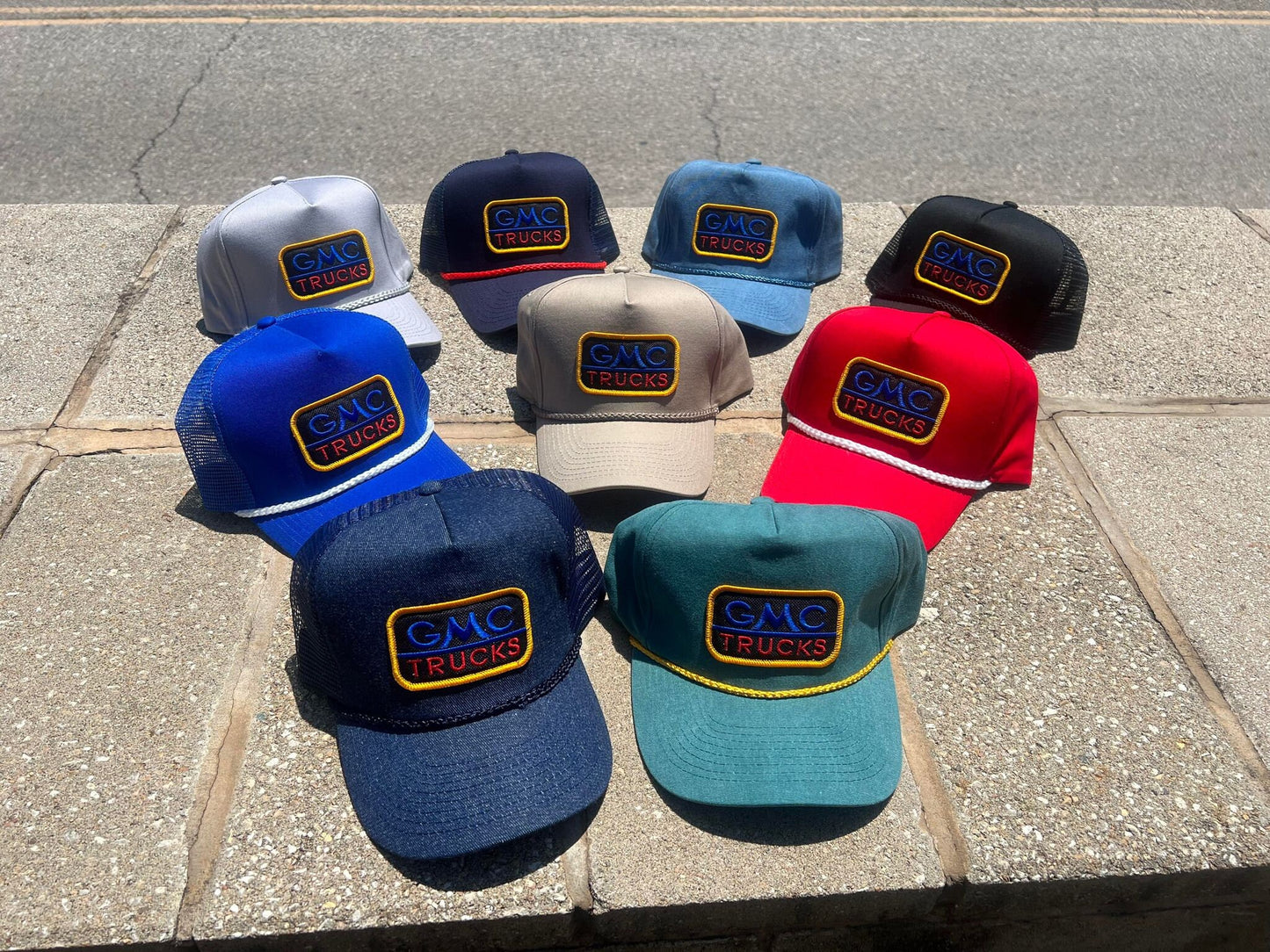 Vintage Chevy GMC Rope Snapback Trucker Hat - Multi Colors Available - Classic Logo for GMC Truck Lovers - Stylish Headwear