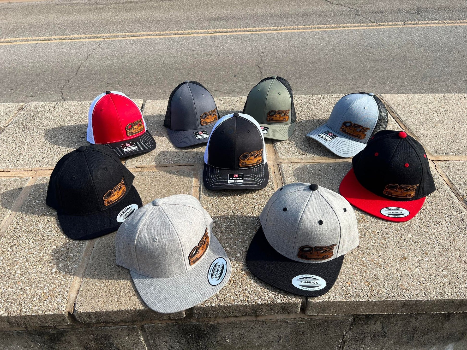 Chevy GMC Sierra Silverado OBS Nation Leather Patch Hat Snapback Mesh Back Customizable Style Available