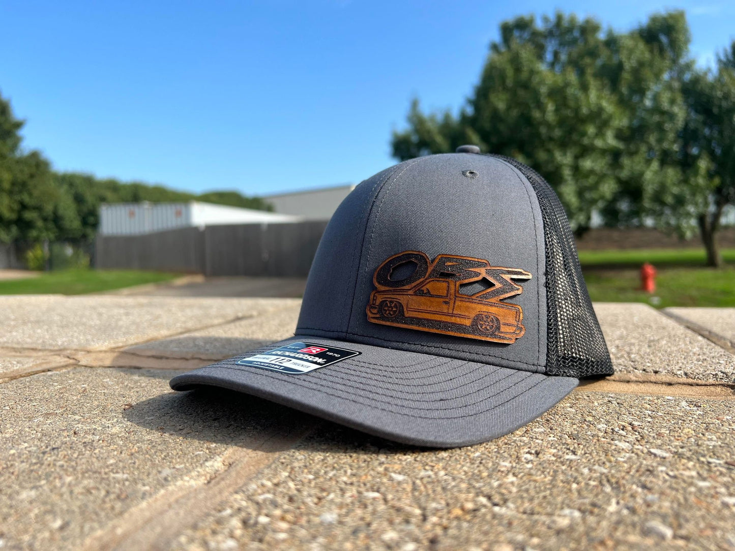 Chevy GMC Sierra Silverado OBS Nation Leather Patch Hat - Snapback Mesh Back - Customizable Style Available