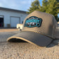 Vintage GM Squarebody Rope Snapback Khaki Trucker Mesh Hat with Patch - Classic Chevy GM GMC Truck Apparel for Men and Women