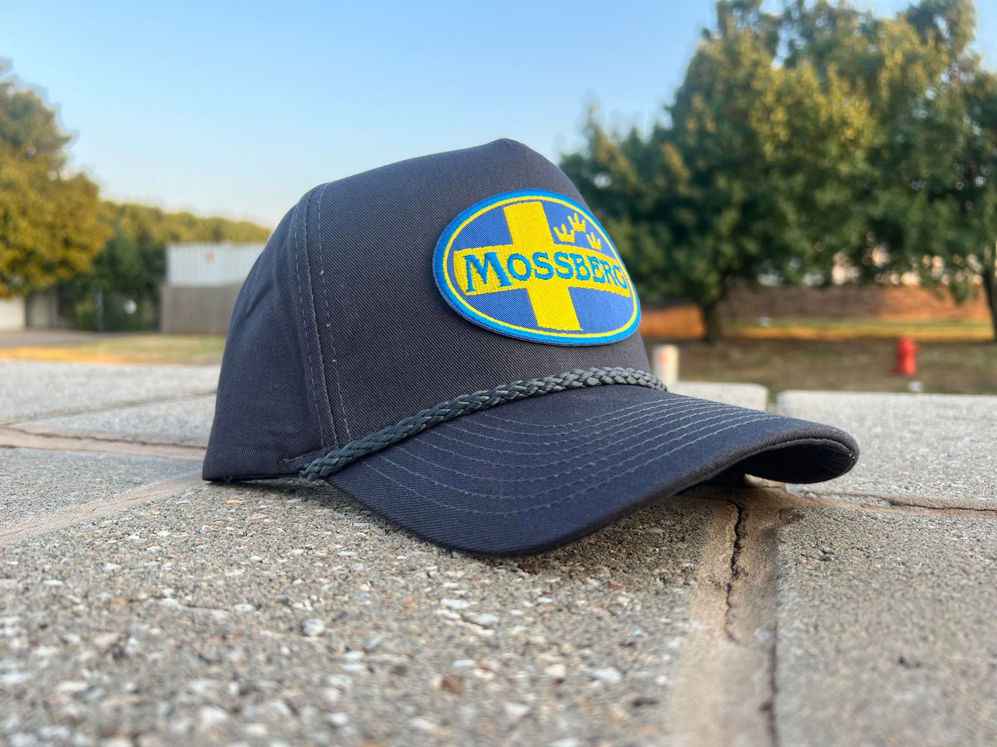 Vintage MOSSBERG guns Rope Snapback Trucker Mesh Hat with Patch - Apparel for Men and Women