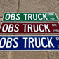 Custom Chevy GMC OBS Trucks Street Sign - Choose Your Year & Postal Abbreviation - 18x4 Inches - Perfect for Chevy Man Cave Garage
