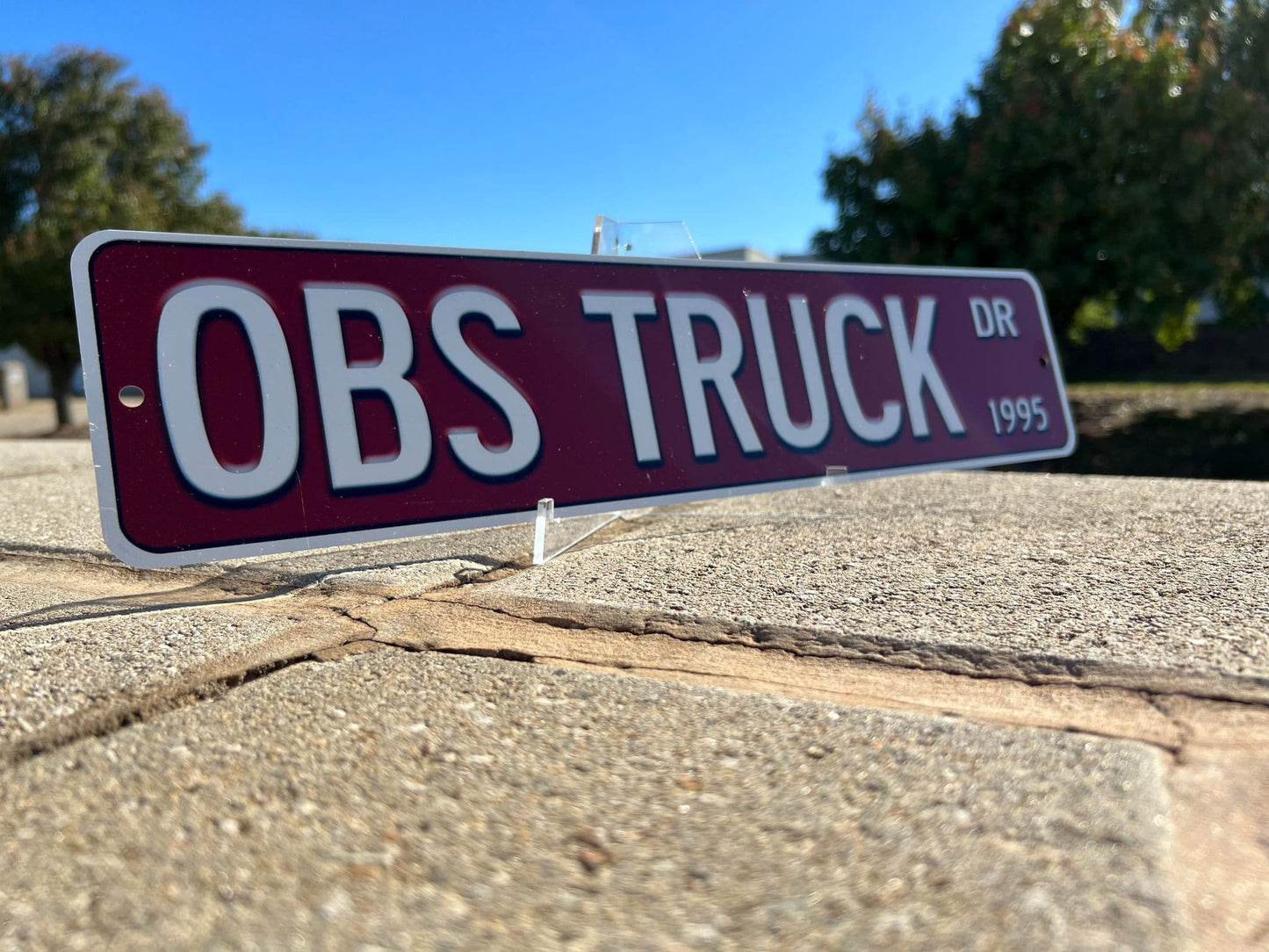 Custom Chevy GMC OBS Trucks Street Sign - Choose Your Year & Postal Abbreviation - 18x4 Inches - Perfect for Chevy Man Cave Garage