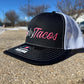 ONLY TACOS PINK snapback mesh trucker baseball hat richardson 112 Black and white Onlyfans inspired Baseball Cap